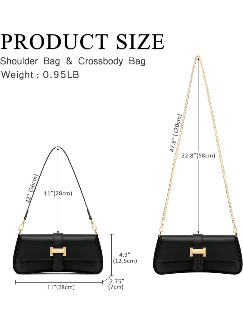 〽️Women's Black Small Hobo Vegan Leather Mini Retro Zipper Clutch Crossbody Bags - Picture 5 of 6